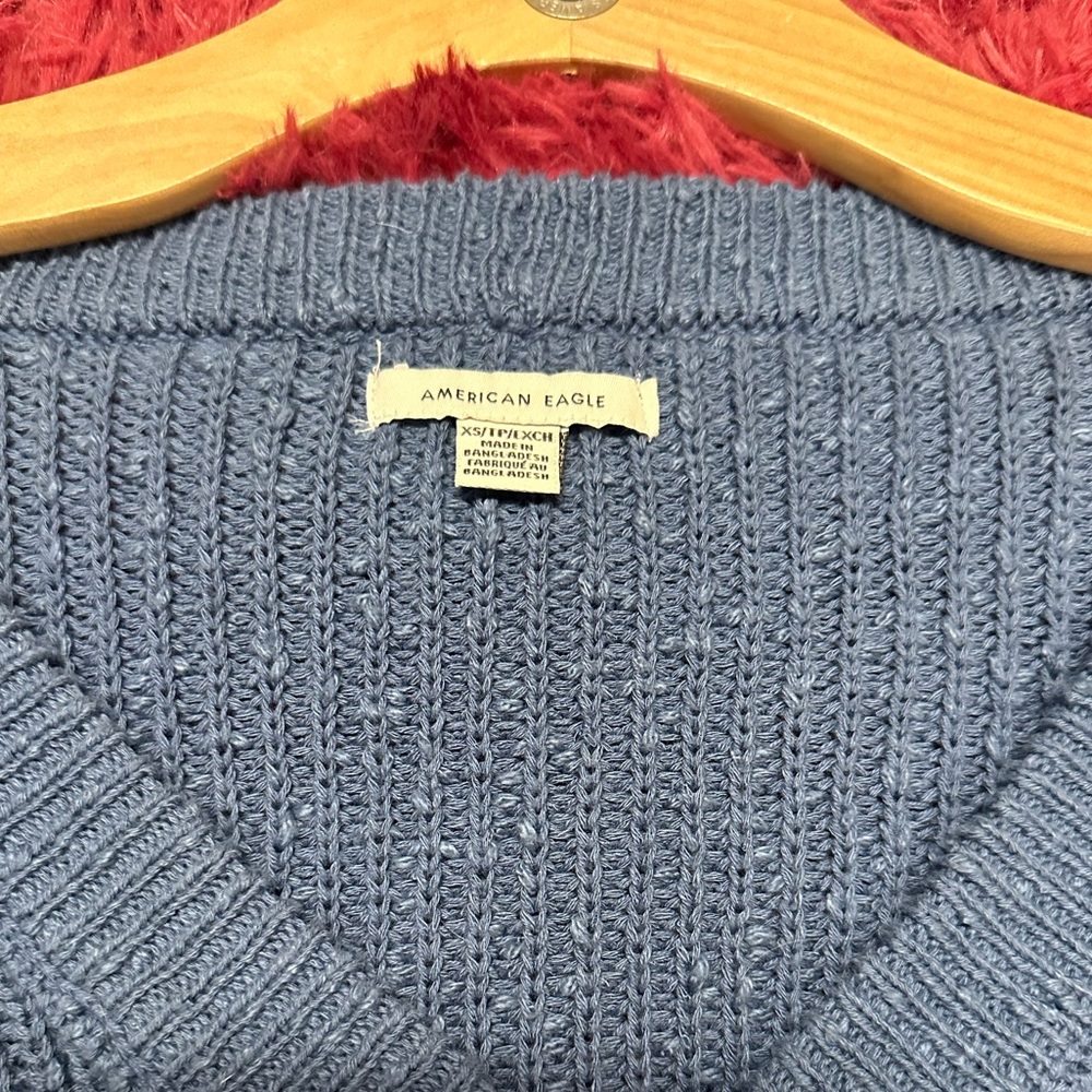 Blue American Eagle Button Cardigan - image 4